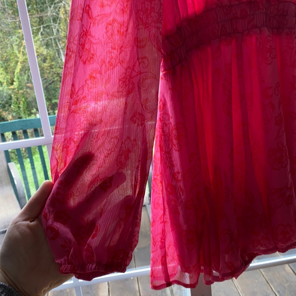Pink and red floral romper from Francescas size USM